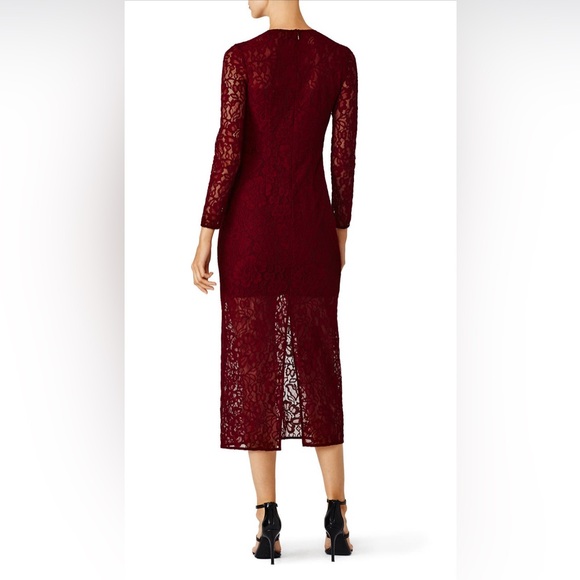 Cynthia Rowley Merlot Red Lace Sheath Dress-  NWOT- new, never worn. Gorgeous! - Picture 2 of 4